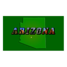 Arizona karta och bildtext visitkort mall