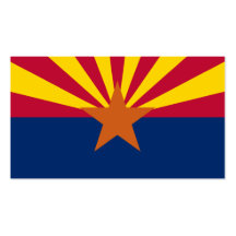 Arizona statlig flagga visit kort