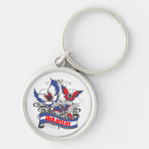 Arkansas patriotismfjäril nyckel ring