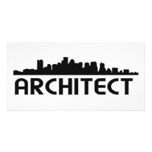 Arkitekthorisontdesign! Hälsningskort Med Foto