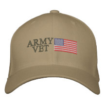 ArméVet med amerikanska flaggan Broderad Baseball Keps