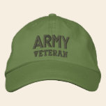 Arméveteran broderade kepsar