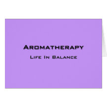 Aromatherapy - svart text hälsnings kort