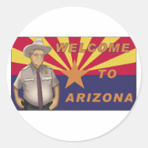 Arpaio: Välkomnande till Arizona Runda Klistermärken