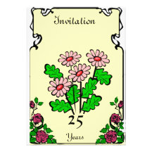 Årsdag -" 4 daisy - anpassade anpassningsbara tillkännagivanden