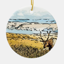 art-elk christmas ornament