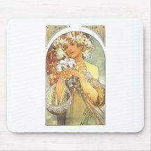 Art nouveau - Alphonse Mucha "blomma ", Musmatta