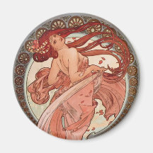 Art nouveau - dans magnet för kylskåp