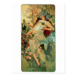Art nouveau~-höst av Alphonse Mucha Vykort