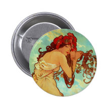 Art nouveau - Mucha - sommar Nål