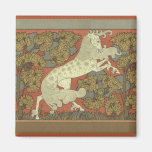 Art nouveau som kråma sig hästen kylskåpmagneter