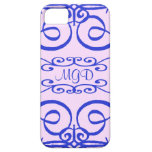 Art nouveau virvlar runt med monogramen iPhone 5 Case-Mate fodraler
