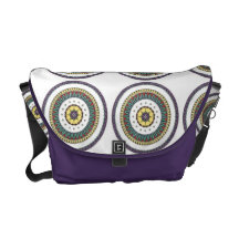 Art nouveaublommigten cirklar messenger bag