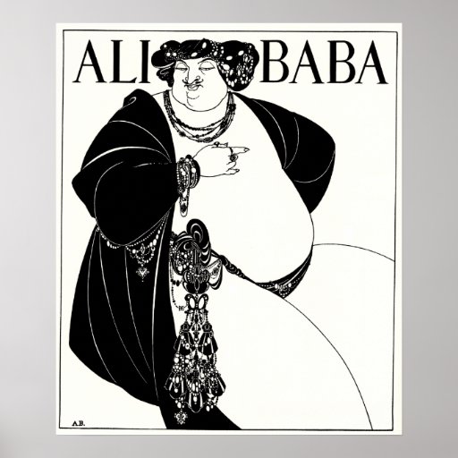 Art nouveauillustration: Beardsley - Ali Baba Print