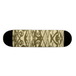 Art nouveaumönster i beige och Brown. Skate Boards