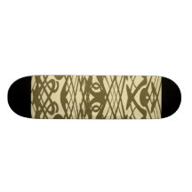 Art nouveaumönster i beige och Brown. Skate Boards