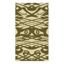 Art nouveaumönster i beige och Brown. Visitkort