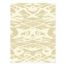 Art nouveaumönster i beige och Cream. Vykort
