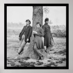 Artilleri kommenderar på fort Brady, VA 1864 Affisch