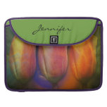 Artistic Sunshine Tulips & Name Macbook Pro sleeve
