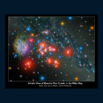 ArtistsViewOfMassiveStarClusterInT affischer