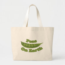 Ärtor på jord tote bags