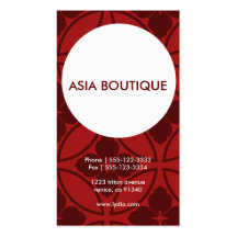 Asiatisk blommavisitkort