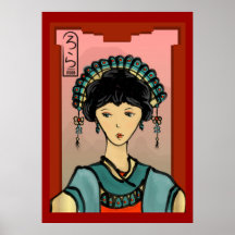 Asiatisk Princess Poster Affisch