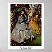 Åskådare på tävlingarna av Edouard Manet Print