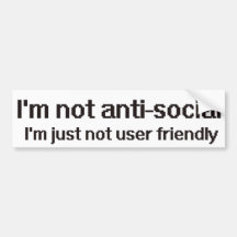 Asocial Techie Geek Bildekal