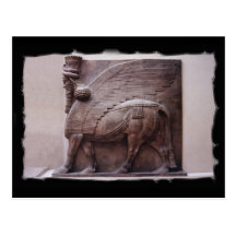 assyrian bevingad tjurvykort