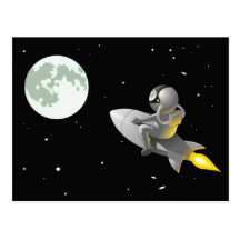 Astronaut till månen vykort