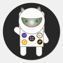 Astronautkattungeklistermärke