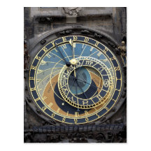 Astronomical ta tid på eller Prague Orloj Vykort
