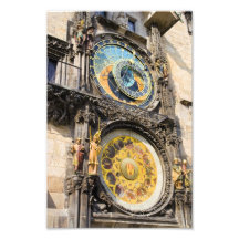 Astronomical ta tid på i Prague Fotografiskt Tryck