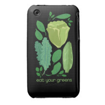 Äta dina blandade grönsallatlöv vegetarian2 för gr Case-Mate iPhone 3 case