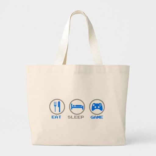 Äta gameren för sömnleken igen -, geekvideospel tote bags