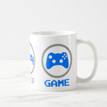 Äta gameren för sömnleken igen -, geekvideospel kaffe muggar
