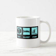 Äta gåvor för sömnfiskfiske kaffe mugg