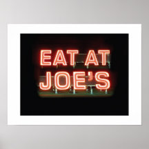 Äta på Joe's-Trycket Affisch