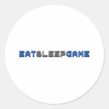 ÄTA SÖMNLEKEN - Gamerdobbelvideospel Rund Klistermärke