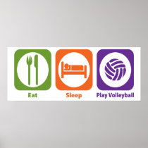 Äta sömnlekvolleyboll affisch