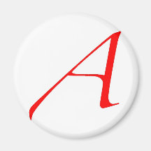 Ateistsymbol (rött A) Magnet För Kylskåp