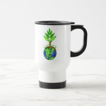 Återanvända förminskar jordklotet för återvinnaträ kaffe muggar