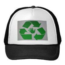 Återanvända Handprint Trucker Kepsar