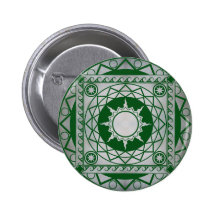 Atlantean hantverksilver på grönt knapp med nål