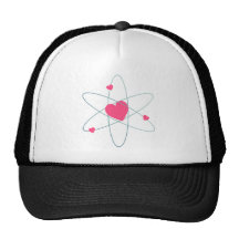 Atom- hjärta trucker kepsar