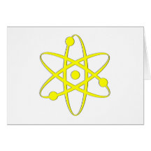 atomgult hälsnings kort