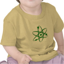 atommörk - grönt tee shirts