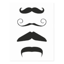 Åtskillig Moustache Vykort